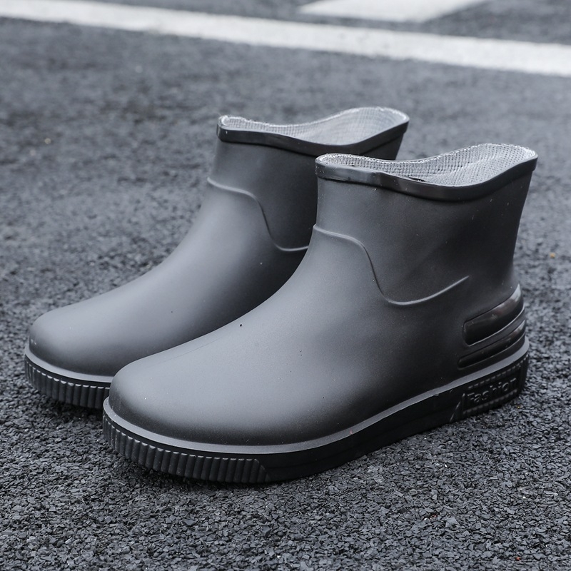 Moterų PVC lietaus batai su žemu viršumi, neslidūs, atsparūs dėvėjimui, plokščia padas