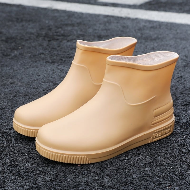 Moterų PVC lietaus batai su žemu viršumi, neslidūs, atsparūs dėvėjimui, plokščia padas