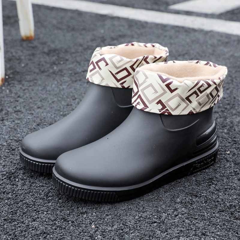 Moterų PVC lietaus batai su žemu viršumi, neslidūs, atsparūs dėvėjimui, plokščia padas