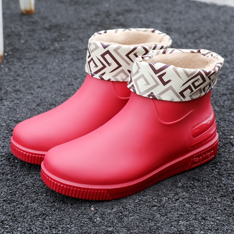 Moterų PVC lietaus batai su žemu viršumi, neslidūs, atsparūs dėvėjimui, plokščia padas