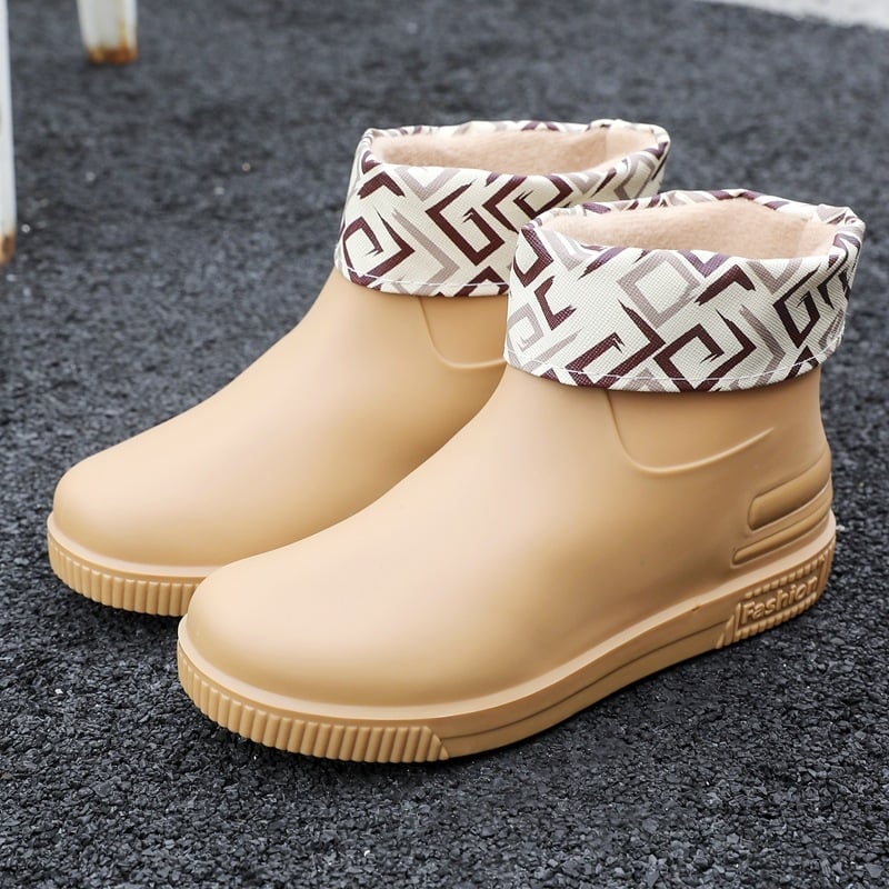 Moterų PVC lietaus batai su žemu viršumi, neslidūs, atsparūs dėvėjimui, plokščia padas