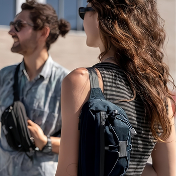 Geantă de talie pentru activități în aer liber, material PU, respirabilă, ultraușoară, antibacteriană, unisex