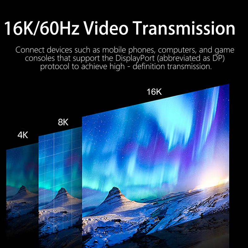 Cablu adaptor Type-C Thunderbolt 5 cu lățime de bandă 80Gbps, încărcare rapidă PD 240W, ieșire video 16K60Hz