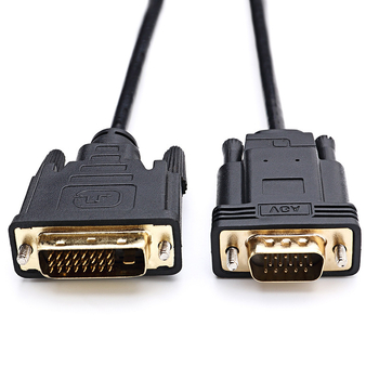 Adaptor activ DVI-I 24+1 la VGA, cablu M-M cu IC, 2 m, pentru PC
