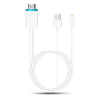 MiraScreen LD8 HDMI kabel za zrcaljenje zaslona iPhone X/7/iPad – 2 m, niklani konektori, bakar bez kisika
