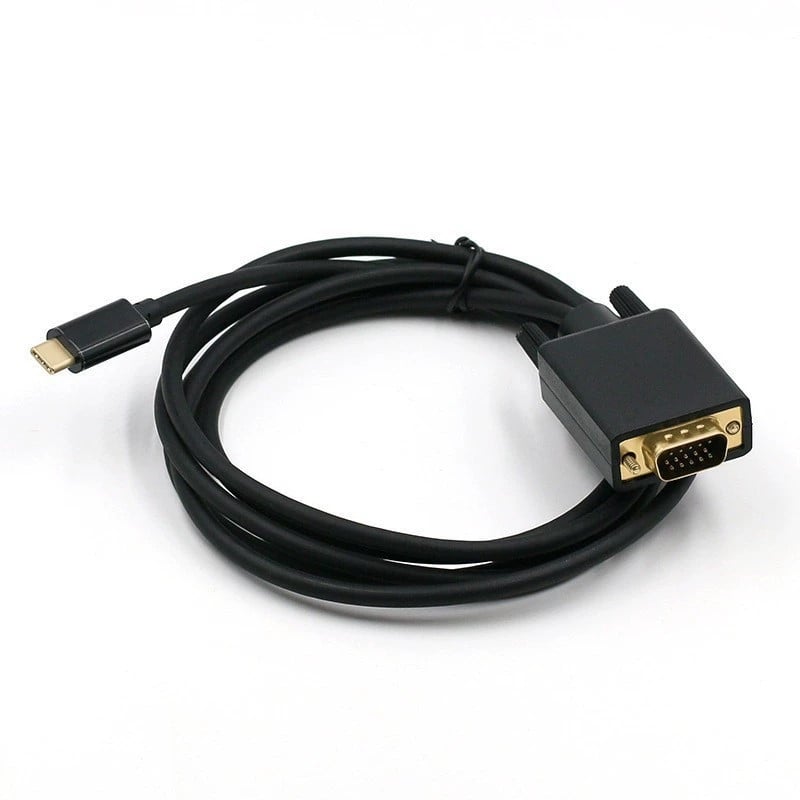 Type-C към VGA адаптер кабел, CS5260 чип, VGA интерфейс, 1080P поддръжка, за лаптопи/монитори