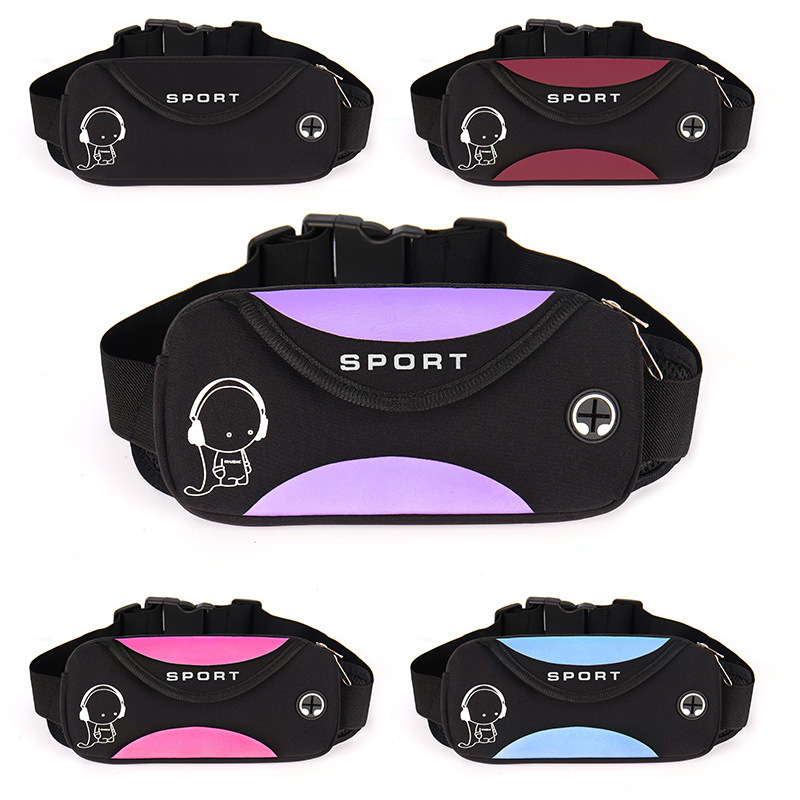 Borsetă de talie pentru copii, pentru sporturi în aer liber, unisex, material de diving, respirabil, impermeabil, ultraușor, extensibil, vară 2024