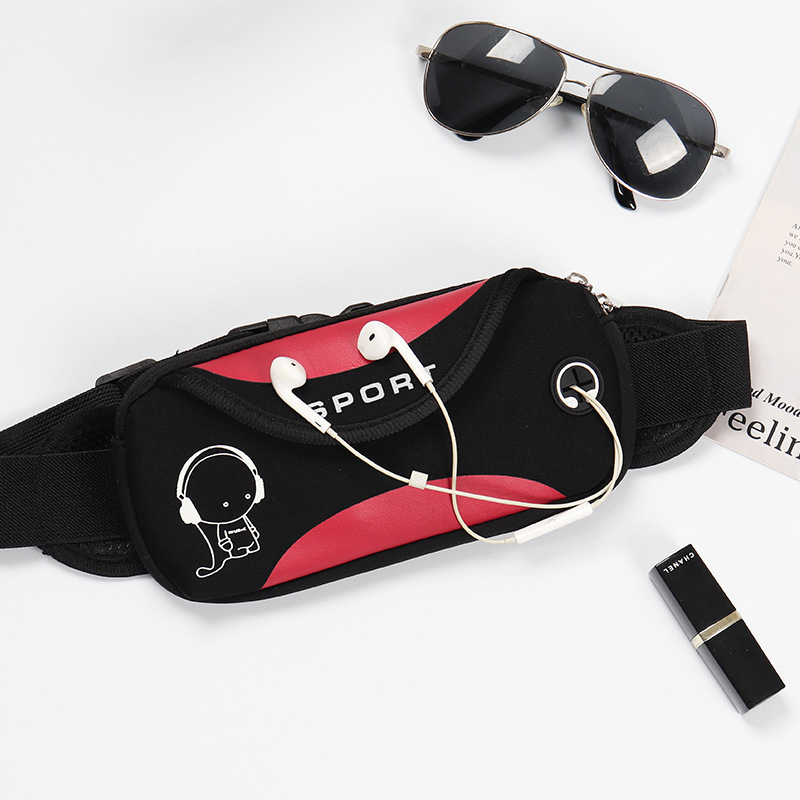 Borsetă de talie pentru copii, pentru sporturi în aer liber, unisex, material de diving, respirabil, impermeabil, ultraușor, extensibil, vară 2024