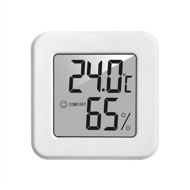 Unutarnji mjerni uređaj za temperaturu i vlagu s dizajnom osmijeha, razlučivost 0.1, pogreška mjerenja temperature ±1°C, pogreška mjerenja vlage ±5% RH, baterija LR44