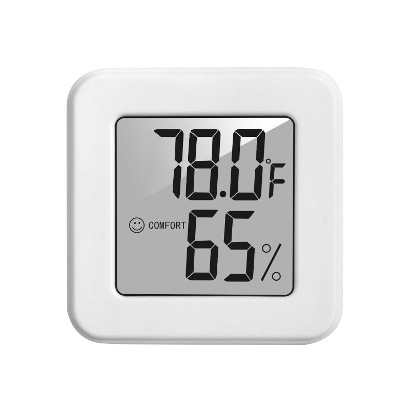 Unutarnji mjerni uređaj za temperaturu i vlagu s dizajnom osmijeha, razlučivost 0.1, pogreška mjerenja temperature ±1°C, pogreška mjerenja vlage ±5% RH, baterija LR44