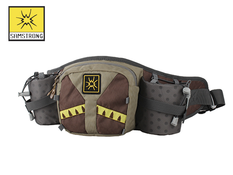 Sportska tašna oko struka za outdoor aktivnosti s dvije boce, najlon, unisex, otisak logotipa
