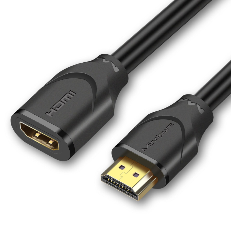 HDMI produžni kabel, muški–ženski, HDMI 2.0, 4K60Hz, 18Gbps, bakar bez kisika s pozlaćenim kontaktima