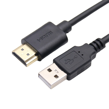 Cablu adaptor USB către HDMI cu alimentare, conector HDMI masculin, conductor din cupru, pentru PC