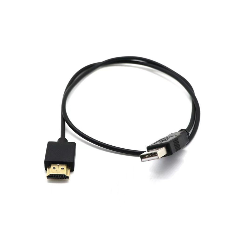 Cablu adaptor USB către HDMI cu alimentare, conector HDMI masculin, conductor din cupru, pentru PC