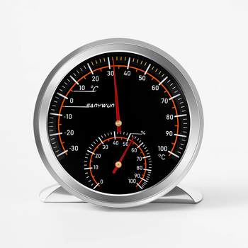 Termometru și higrometru auto, rezistent la temperaturi înalte, model Q18, marca SANYWUN; potrivit pentru gospodărie, interior, cameră pentru bebeluși, mașină, cușcă pentru animale.