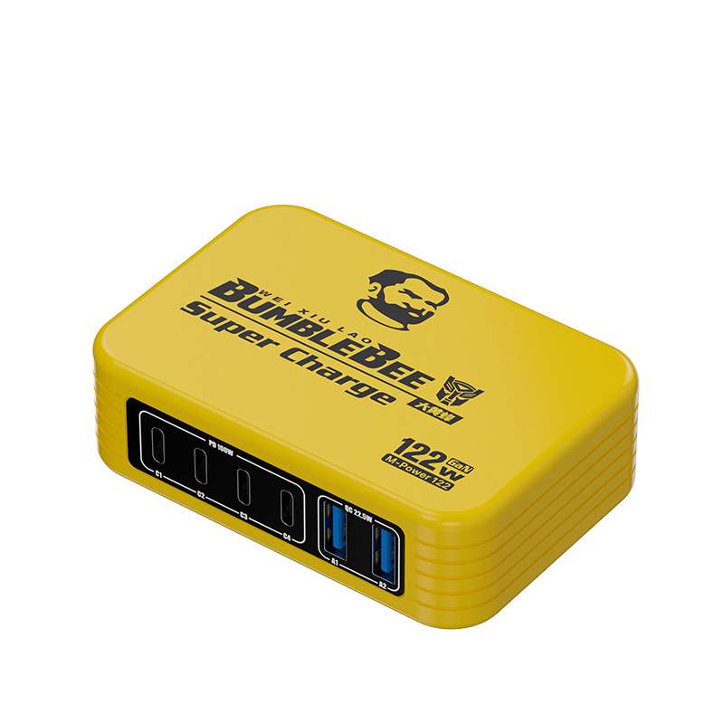 Ou Zheng Ozq4 kuue USB-pordiga kiirlaadimisjaam LED-indikaatoritega Apple'i ja Androidi telefonidele