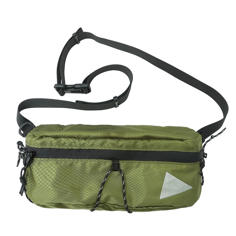 Мъжка нейлонова chest bag, street trendy стил, лято 2024, ципово затваряне, вътрешен джоб за мобилен телефон
