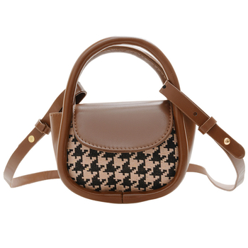 Geantă crossbody pentru copii din PU, model abstract, închidere cu capac, căptușeală poliester, curea unică