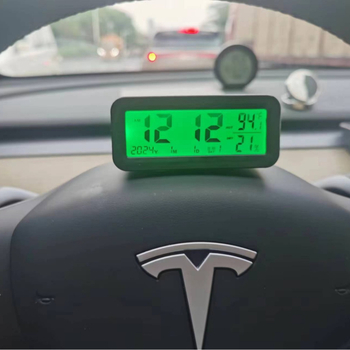 Solarni digitalni mjerač temperature i vlage za auto i dom s osvijetljenim satom, ABS kućište