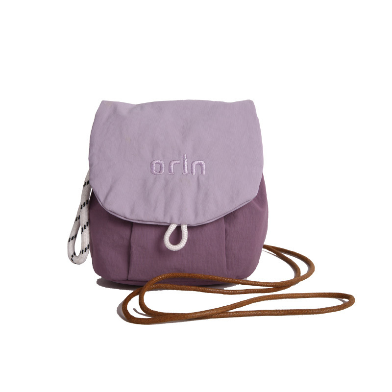 Geantă de umăr din nailon cu motiv literă — unisex, potrivită pentru elevii din învățământul primar, material: țesătură compozită, căptușeală: poliester, stil: simplitate urbană