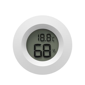 MOSEKO kružni ugrađeni mjerač temperature i vlage za hladnjak i industrijsku upotrebu, napajan LR44 baterijom