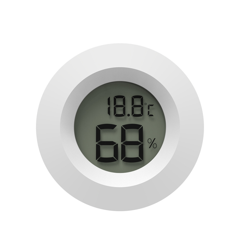 MOSEKO kružni ugrađeni mjerač temperature i vlage za hladnjak i industrijsku upotrebu, napajan LR44 baterijom