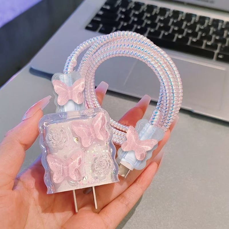 TPU zaštitnik kabla za Apple podatkovne i slušne kablove, otporan na lomljenje, kompatibilan s Apple 20W punjačem