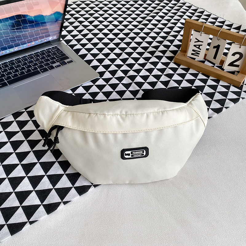 Nylon övtáska, utcai stílus, cipzáras zárás, belső patch zseb