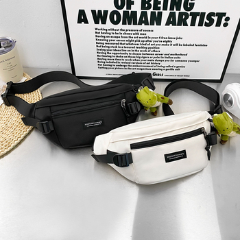 Deréktáska kültéri sportokra, crossbody, vízálló, személyre szabható, uniszex, geometrikus mintázat, logó nyomtatási lehetőség