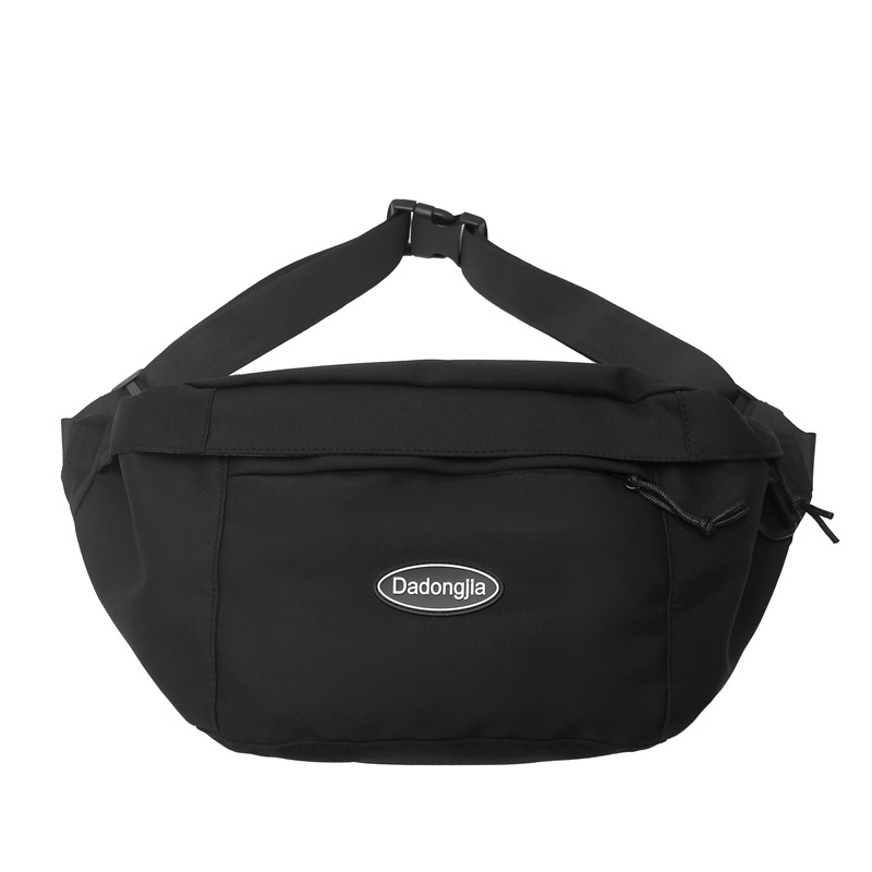 Geantă de talie în stil japonez din nylon, căptușită poliester, închidere cu fermoar
