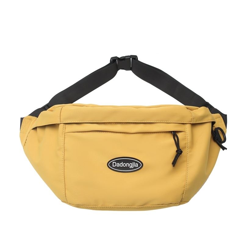 Geantă de talie în stil japonez din nylon, căptușită poliester, închidere cu fermoar