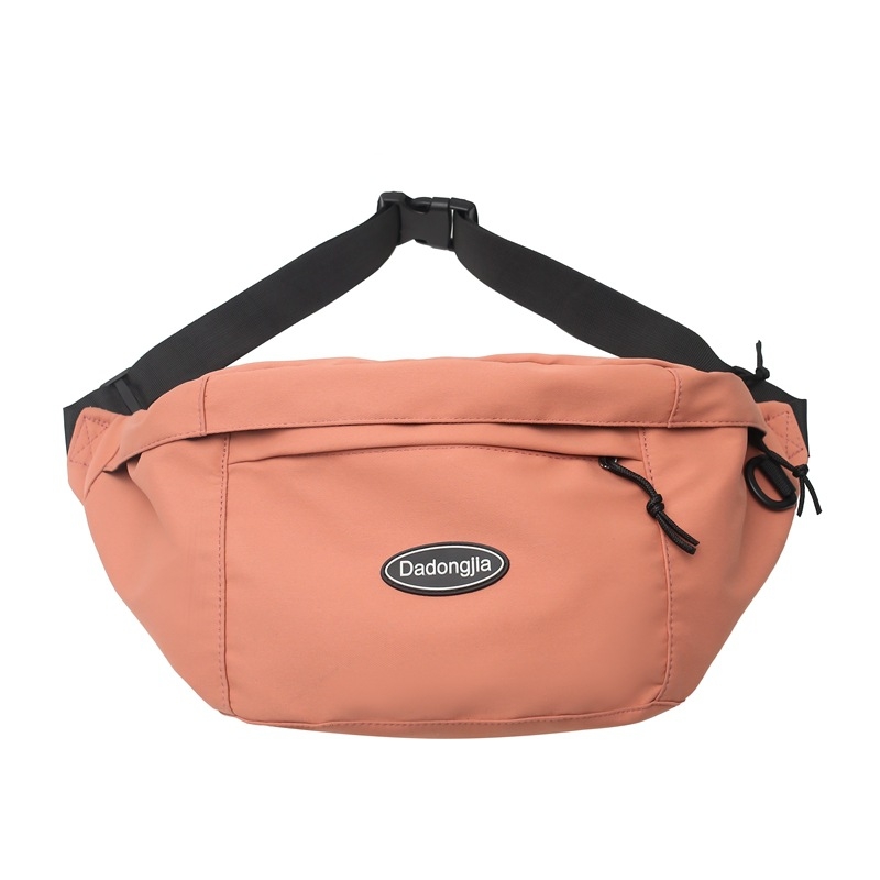 Geantă de talie în stil japonez din nylon, căptușită poliester, închidere cu fermoar