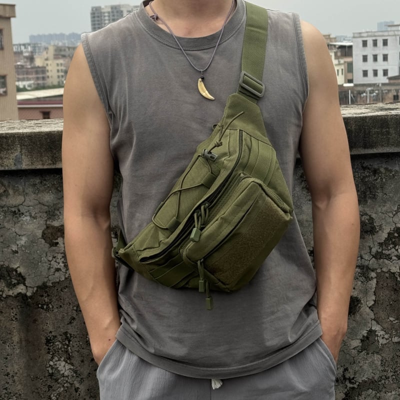 Sportska pojas torba s crossbody dizajnom za outdoor aktivnosti, materijal Oxford, vodootporna, otporna na habanje, proširiva