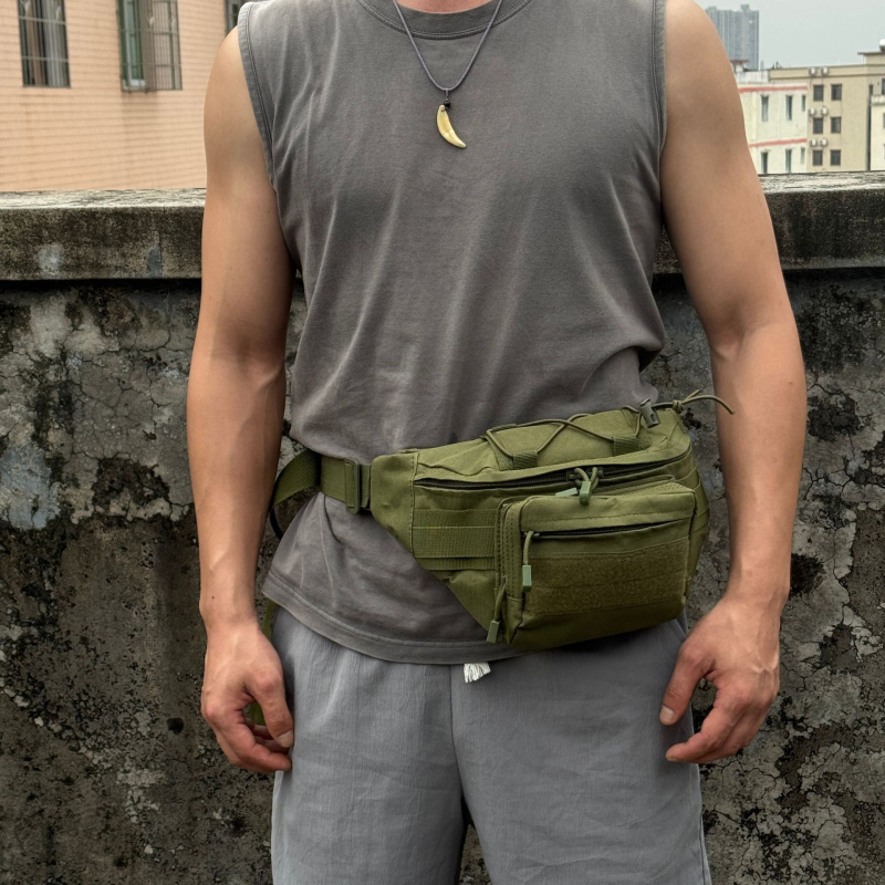 Sportska pojas torba s crossbody dizajnom za outdoor aktivnosti, materijal Oxford, vodootporna, otporna na habanje, proširiva