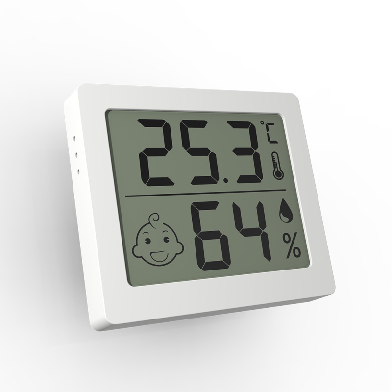Moseko Kućni monitor temperature i vlage — visoka preciznost, zaslon s osmijehom, CR2032 baterija