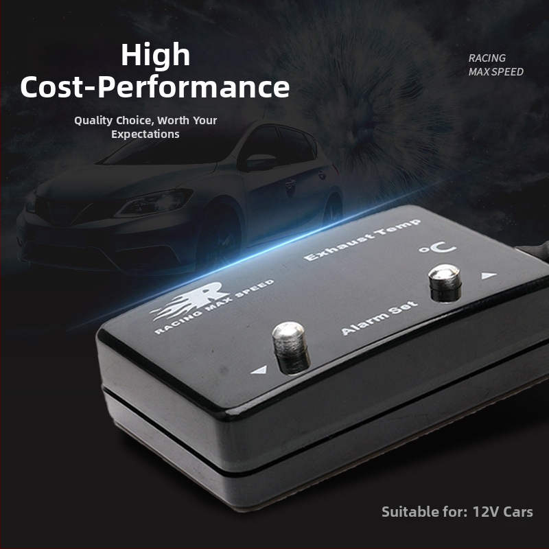 Izplūdes gāzu temperatūras mērinstruments ar digitālo displeju - 0-1000°C, precizitāte 95%, 12V auto sensoram, CNSPEED P-ETM-01