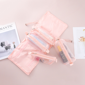 Odvojiva torbica za toaletne potrepštine, velika zapremina, prenosni kozmetički organizator, Oxford platno, odjeljak mokro-suhi