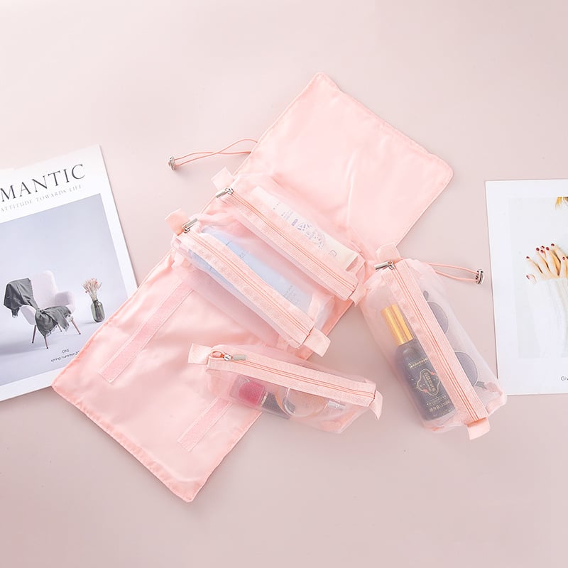 Odvojiva torbica za toaletne potrepštine, velika zapremina, prenosni kozmetički organizator, Oxford platno, odjeljak mokro-suhi