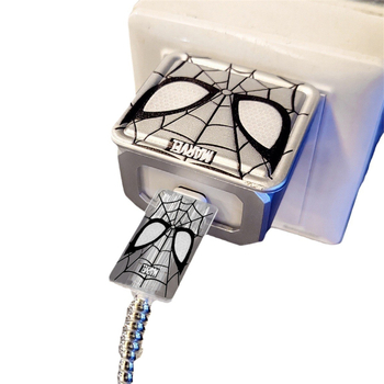 Husa protectie TPU pentru cablu de date iPhone 14, design desene animate, compatibil cu încărcarea 18-20W