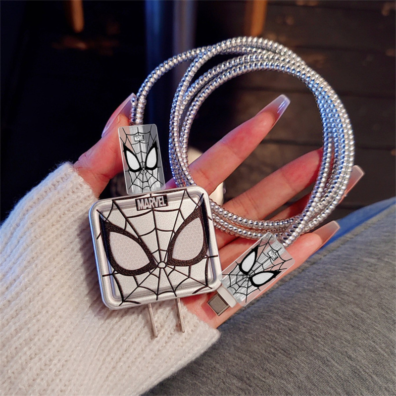 Husa protectie TPU pentru cablu de date iPhone 14, design desene animate, compatibil cu încărcarea 18-20W