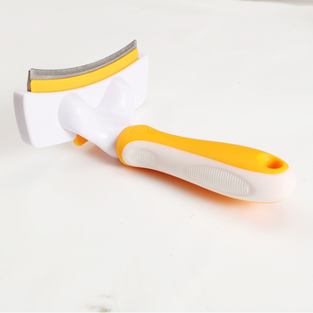 Pieptene pentru îndepărtarea părului la pisici și câini – descurcător, din oțel inoxidabil și plastic