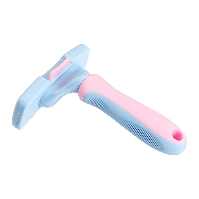 Pieptene pentru îndepărtarea părului la pisici și câini – descurcător, din oțel inoxidabil și plastic