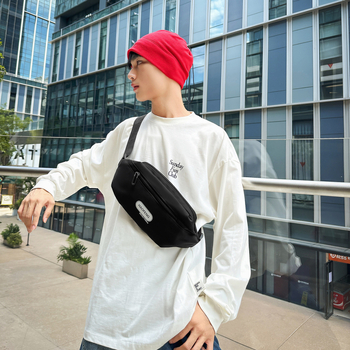 Geantă crossbody din nylon, închidere cu capac, compartiment laminat cu fermoar, stil unisex, toamnă 2025