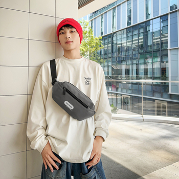 Geantă crossbody din nylon, închidere cu capac, compartiment laminat cu fermoar, stil unisex, toamnă 2025