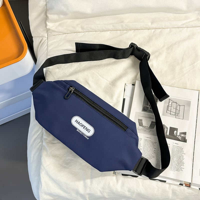 Geantă crossbody din nylon, închidere cu capac, compartiment laminat cu fermoar, stil unisex, toamnă 2025