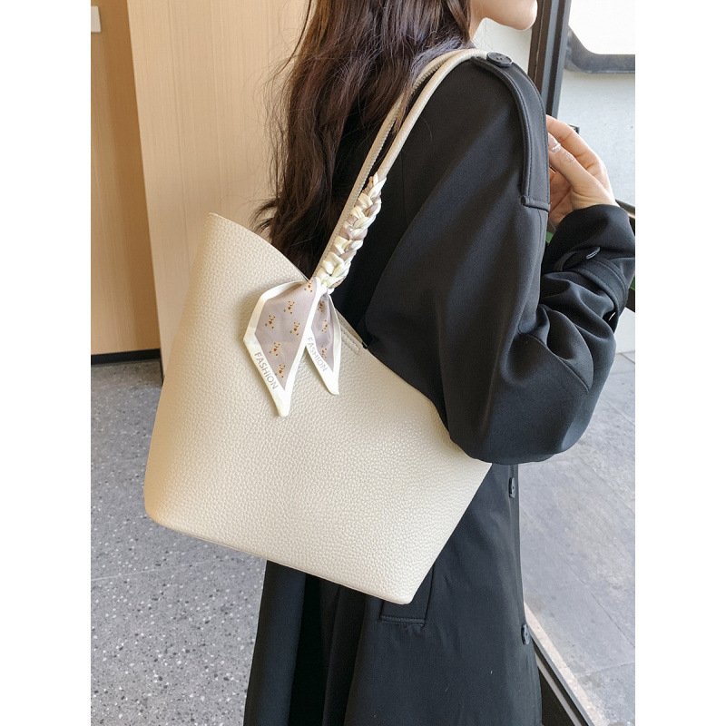 Geantă tip găleată, stil unisex, material PU, închidere cu fermoar, buzunar interior laminat cu fermoar