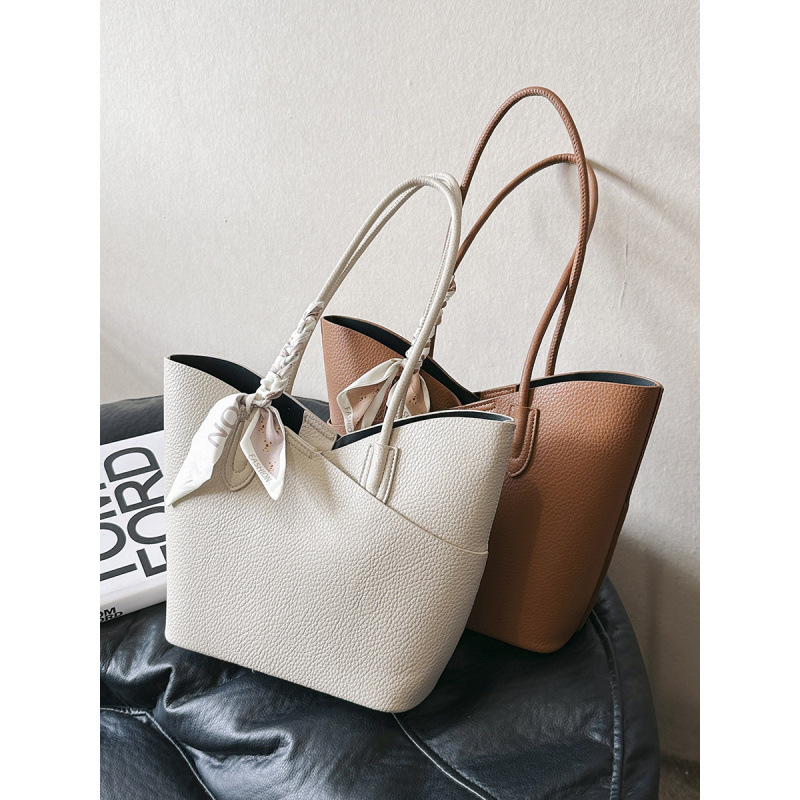 Geantă tip găleată, stil unisex, material PU, închidere cu fermoar, buzunar interior laminat cu fermoar