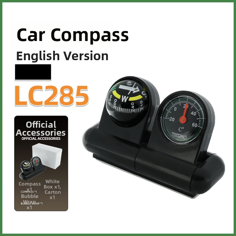 Automobilio salono kompasas su termometru LC285 – Nisa nisa, dvejų kalbų ekranas