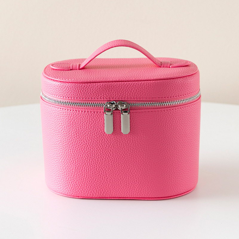 PU kožna kozmetička torbica, ručno nošena, velika kapaciteta, prozračna, vodootporna, otporna na habanje (PU koža; podstava od poliester-pamuk; prozračna; vodootporna; otporna na habanje)