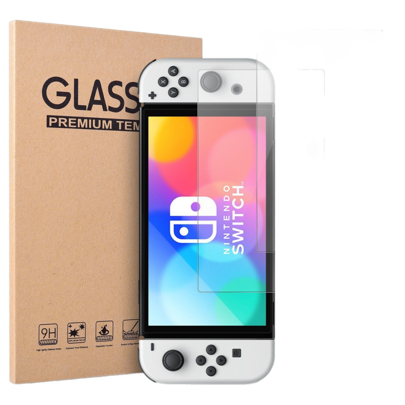 Nintendo Switch OLED закалено стъкло за преден екран - мътен ефект, анти отпечатъци, анти синя светлина